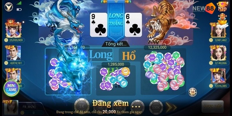 Rồng hổ online - Gợi ý cá cược tại New88 dễ chốt thắng nhất 5 Rồng hổ online